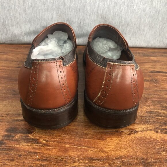 Allen Edmonds Canfield Leather Brown Semi Brogue Oxford Dress Shoes‎ Size 10 B - Picture 3 of 11